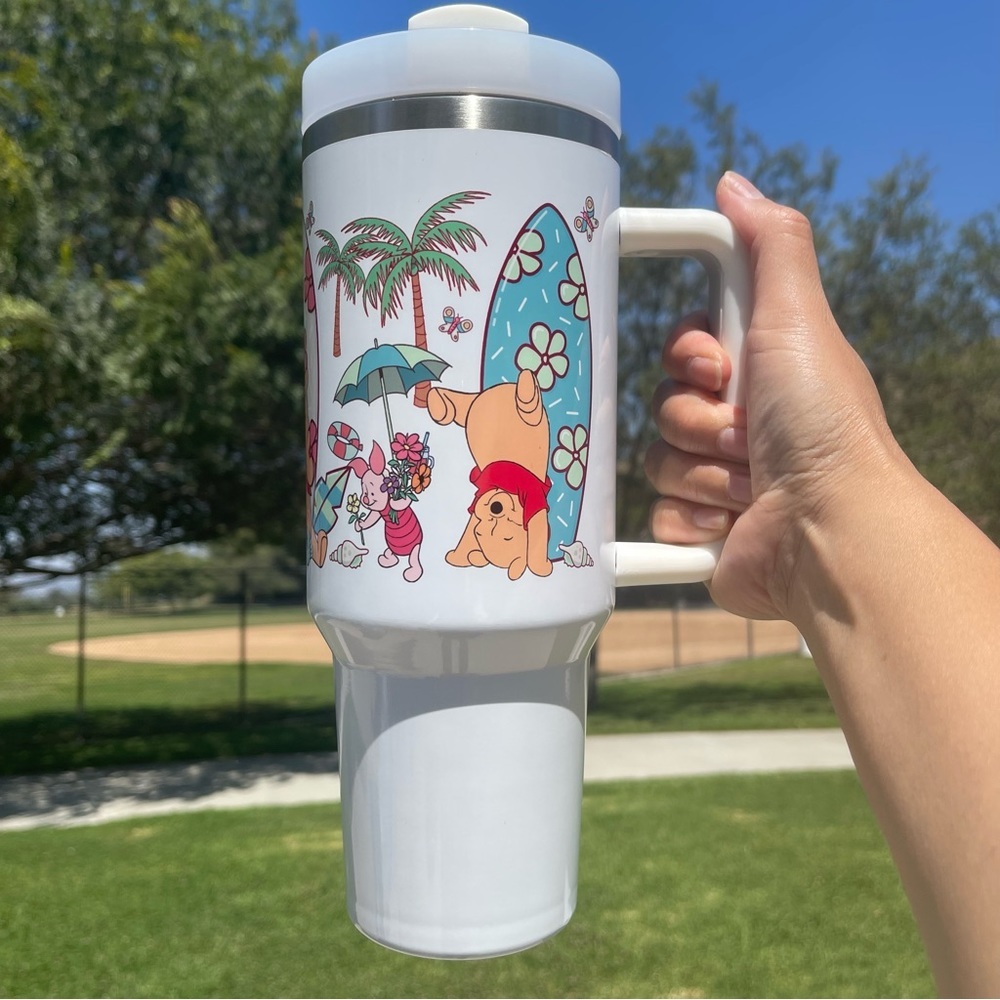 Custom 40 oz Tumbler Disney Winnie the Pooh Beach Brand new 40 oz double…